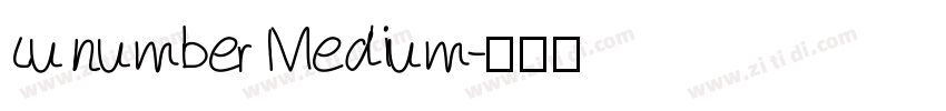 lu number Medium字体转换